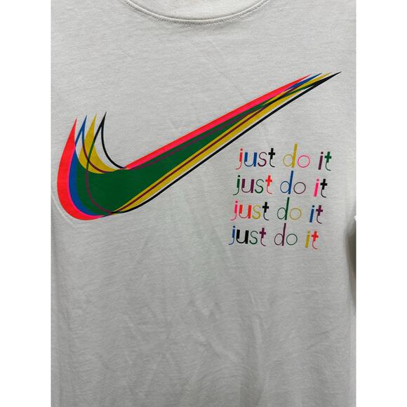 Nike Long Sleeve Graphic Tee Multicolor Swoosh “Just Do It” Men’s Size Small - Picture 4 of 6